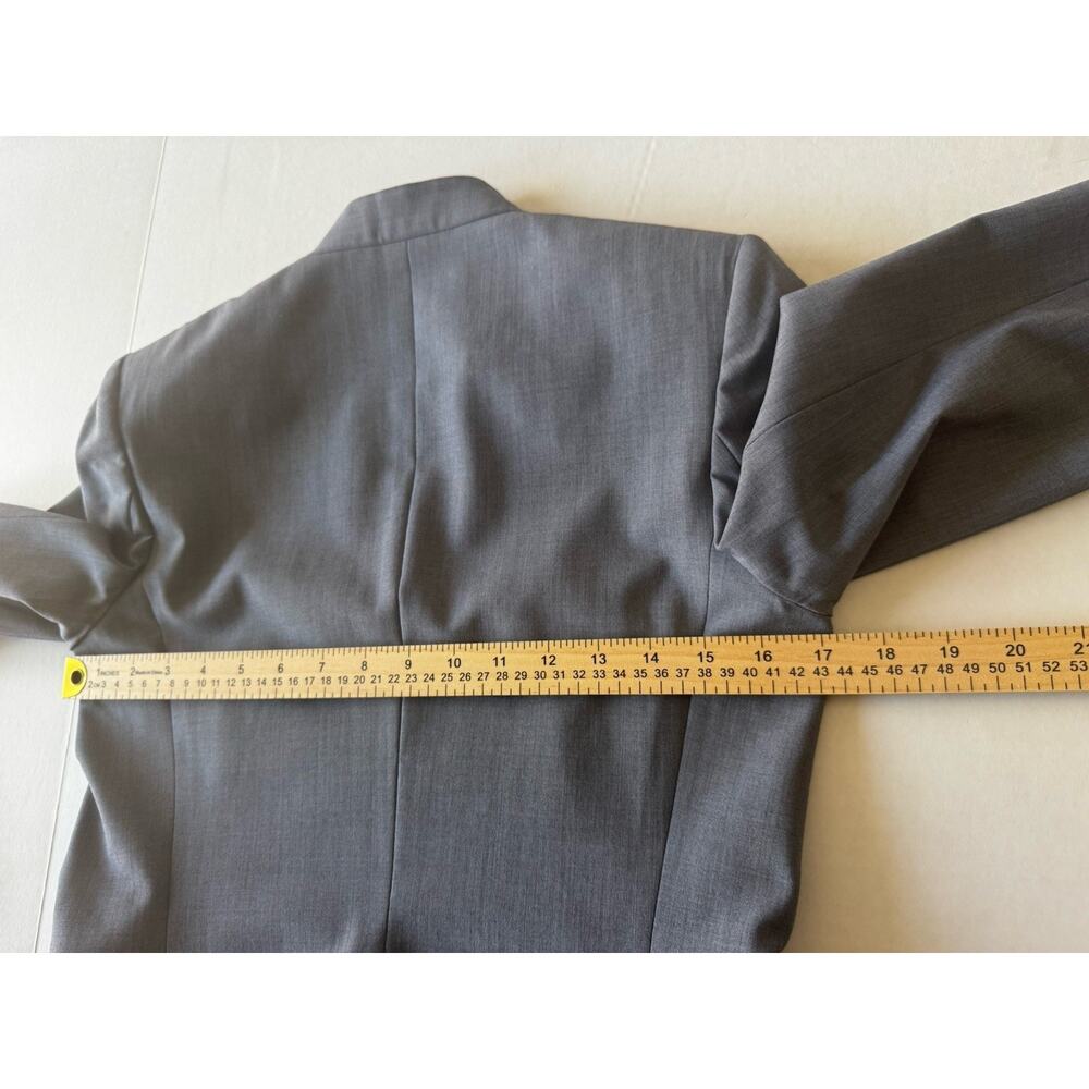 THEORY Lanai Tailor Edition 5 Wool Open Blazer Jacket Gray Women Size 6 Slim Fit - Picture 11 of 12